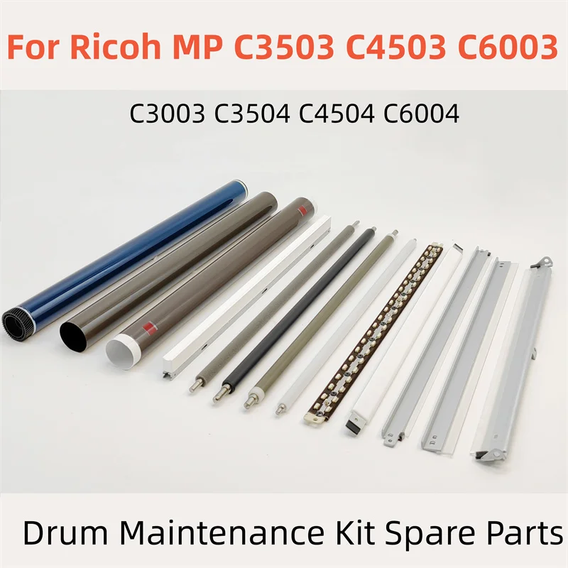 1Set OPC DRUM UNIT KIT FOR RICOH MP C3003 C3503 C4503 C5503 C6003 MPC6004 C3504 C4504 CLEANING BLADE CHARGE ROLLER FUSER FILM