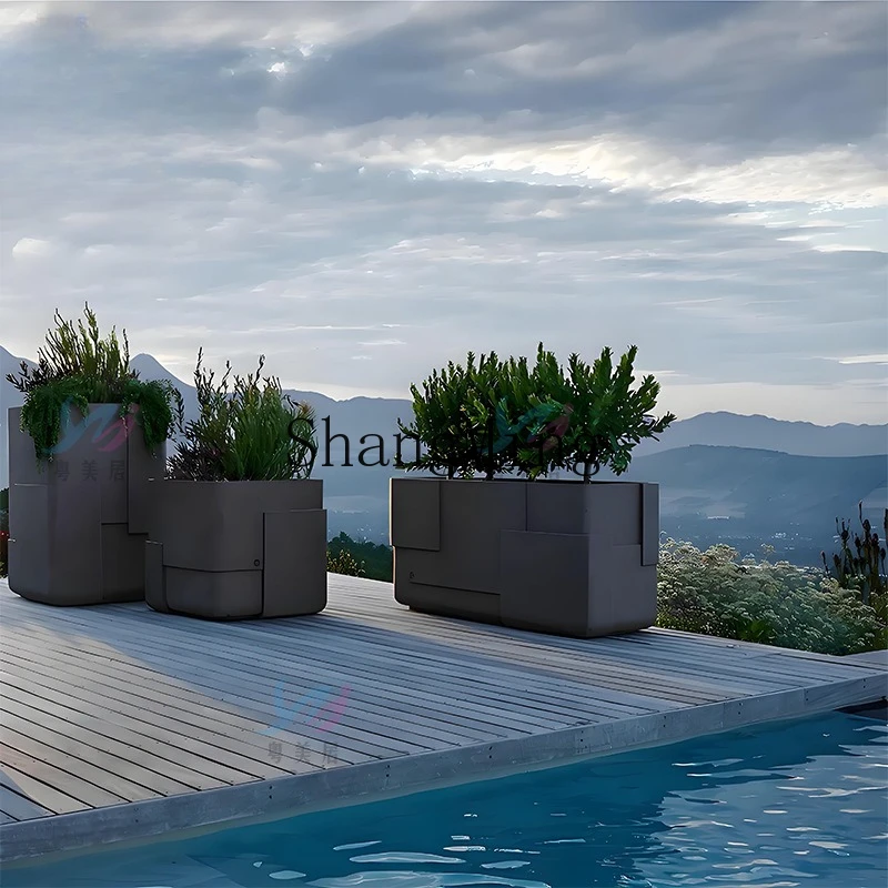 DSA Flower Pot Outdoor Combination Flower Utensils Modern Garden Landscape Beauty and Chen Ornament Landscaping