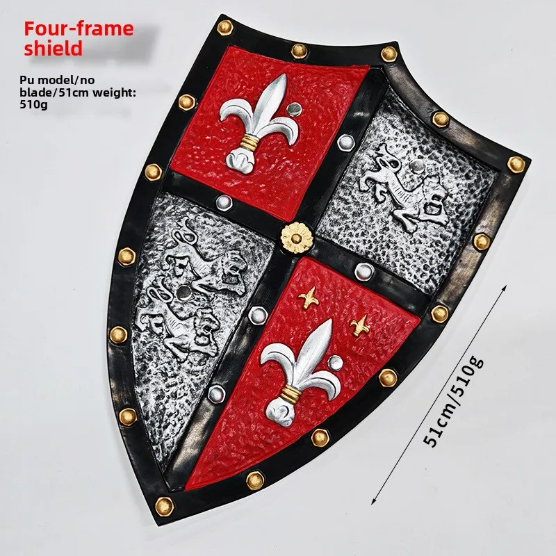 67cm/27.17in PU 전투 도끼 방패 게임 주변기기 카타나 모델 소품 코스프레 파티 용품 디스플레이 할로윈 선물 야외 장난감