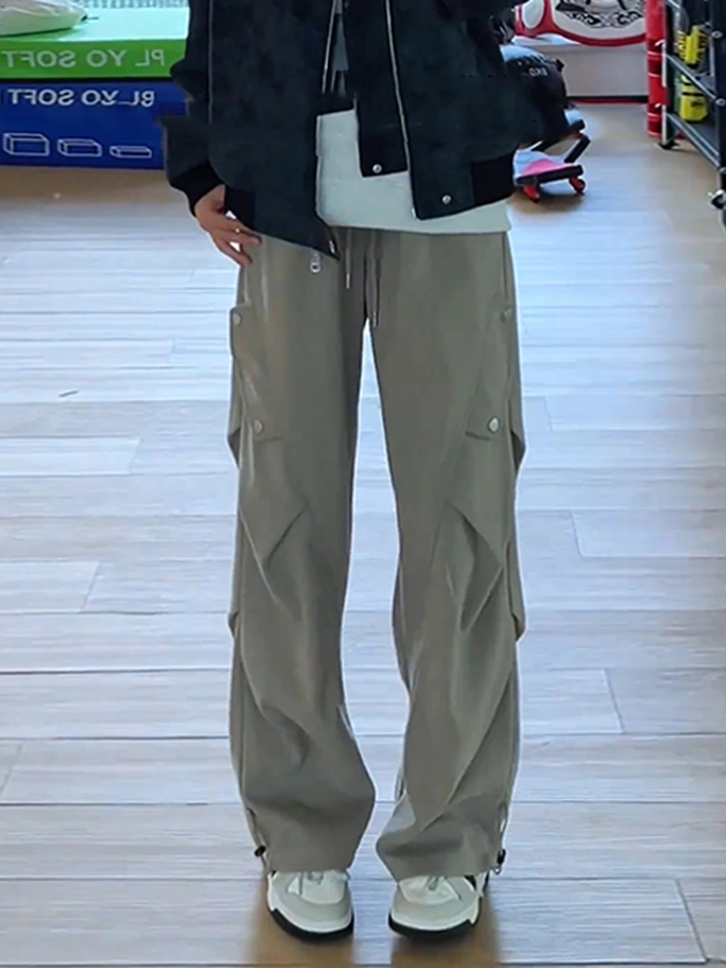 

Мужские повседневные брюки American Sle, осенне-зимние, винтажные, коричневые, свободного прямого кроя, рабочие брюки, прочные, в стиле парашютиста