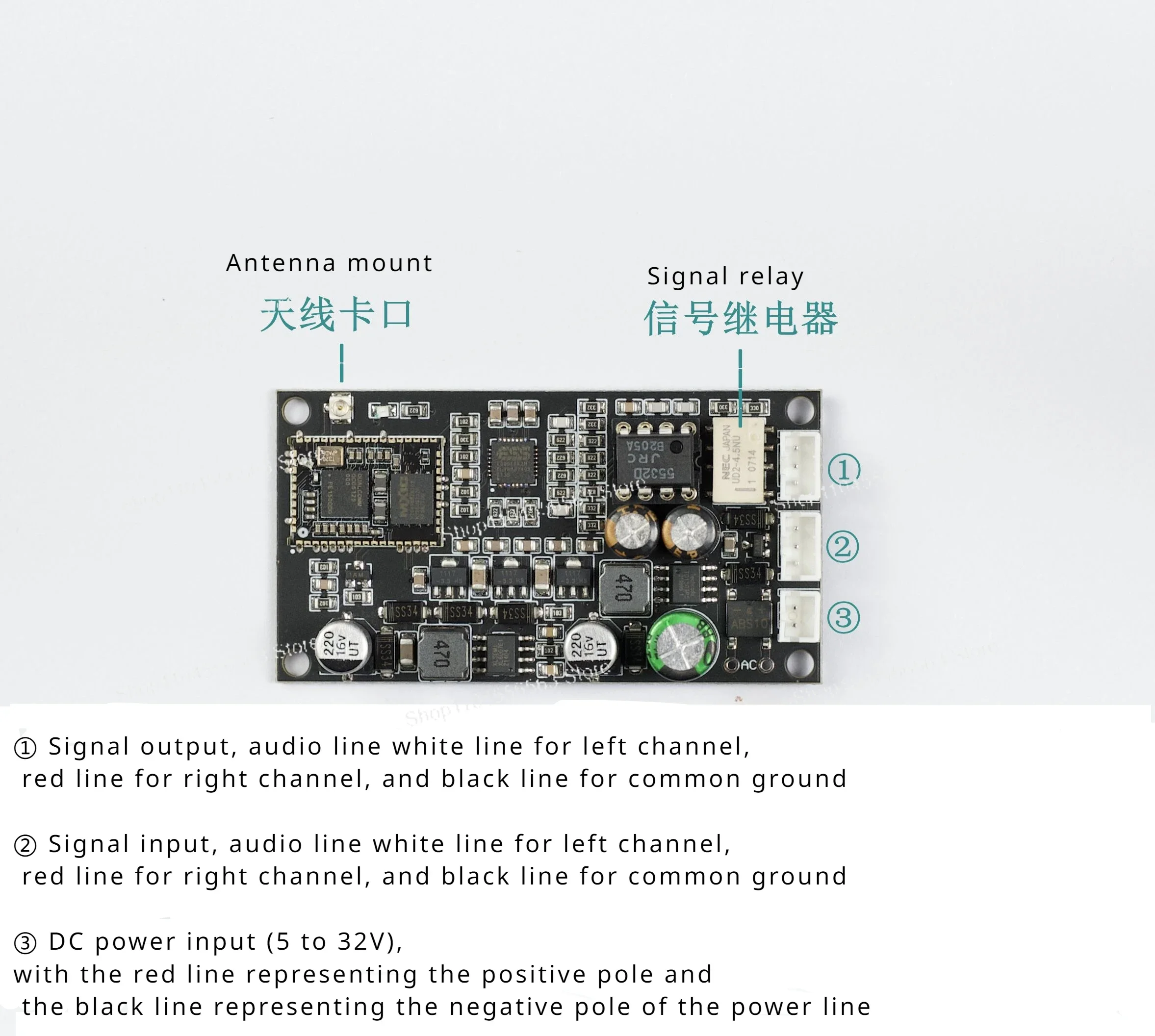 ​​ES9039Q2M Bluetooth 5.4 DAC Decoder Board with QCC3084 Chip - Supports LDAC AptX HD & I2S/USB Input​​