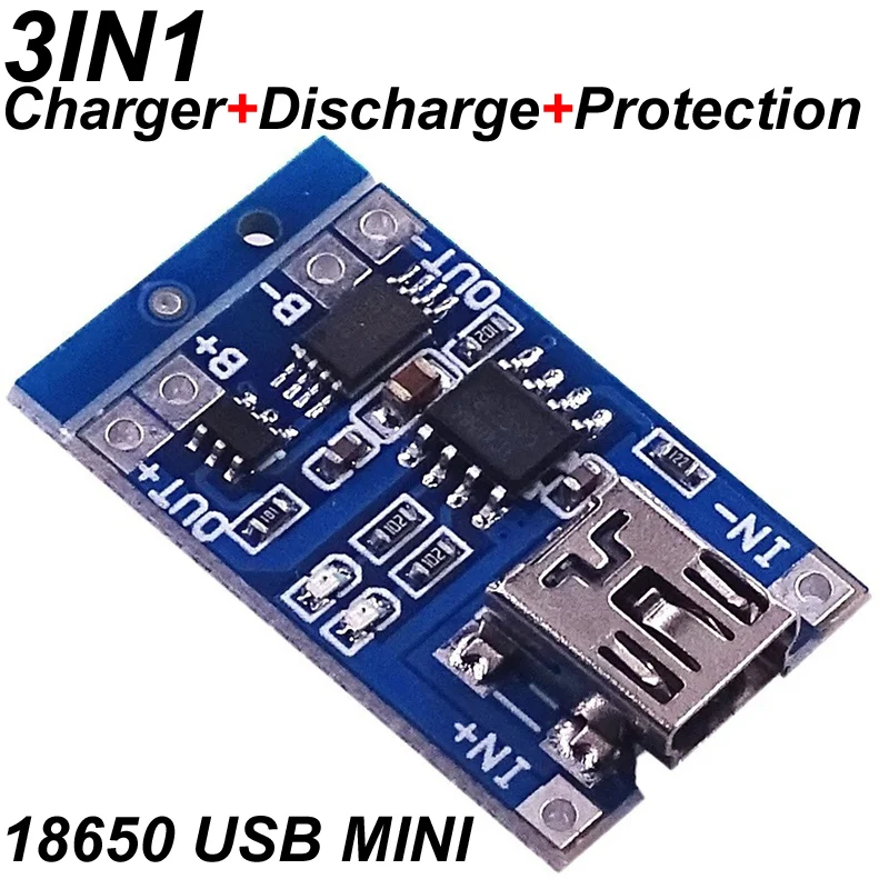 10PCS 5V 1A TYPE-C Micro USB 18650 TC4056A Lithium Battery Charging Board Charger   discharge Module Protection Dual Functions