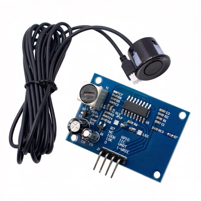 Integrated Waterproof Ultrasonic Distance Measuring Module Separated Probe UART IIC GPIO Output