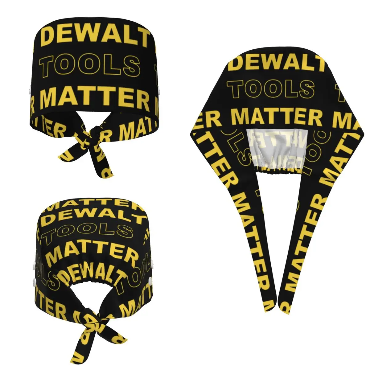 Dewalt Tools Matter Scrub Hat Doctor Working Surgical Cap Men Women Adjustable Nursing Caps for Dentist