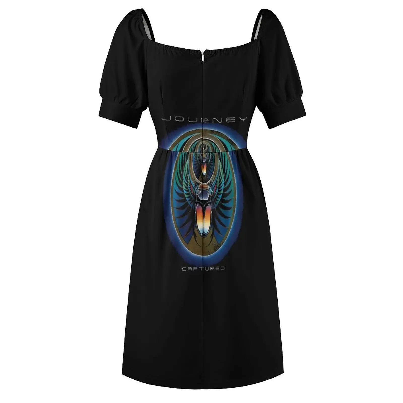 Captured Journey ชุดเดรสแขนสั้น ชุดเดรสผู้หญิงฤดูร้อน 2025 เดรสคลุมยาว ชุดไปงานพรอม