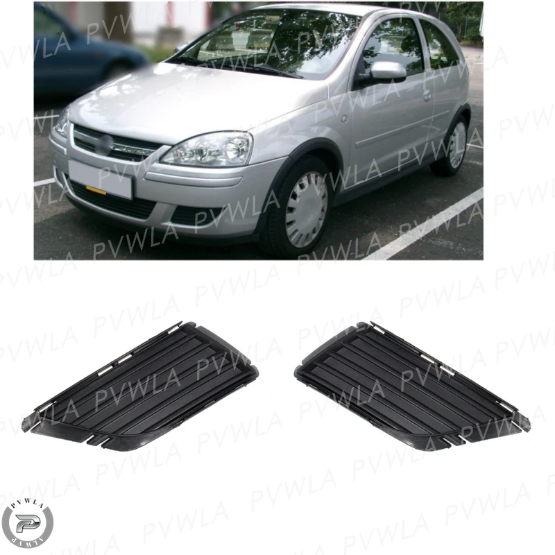 Cubierta de rejilla para faros antiniebla del parachoques delantero para Opel/Vauxhall CORSA C 2004 2005 2006, marcos de rejilla para faros antiniebla 1400726 1400727 1400729
