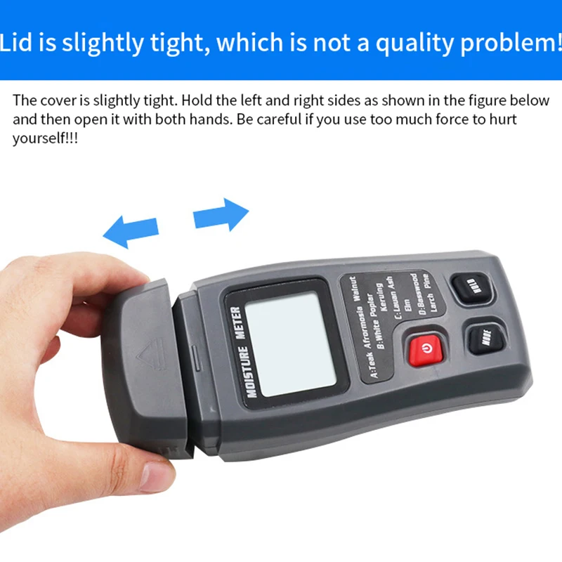 EMT01 0-99.9% Twee Pins Digital Hout Vochtmeter Hout Vochtigheid Tester Hygrometer Timber Vochtige Detector Grote Lcd Display