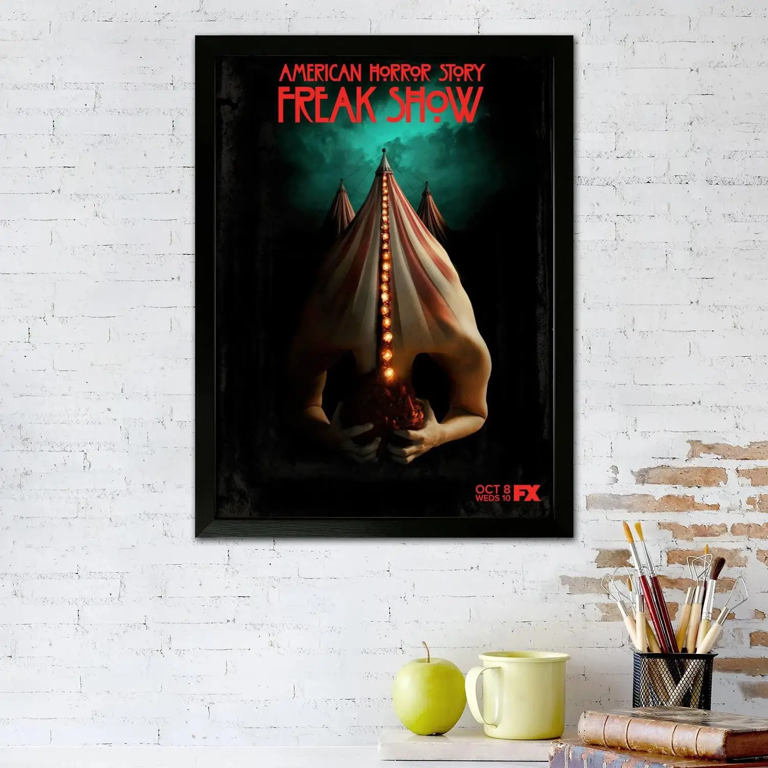 ahs freak show Canvas Art Poster, Wall Art Picture Print, Modern Family Bedroom Decor Posters,Decorative painting