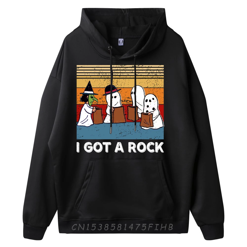 Funny Halloween Retro I Got A Rock Trick Or Treat Designer Hoodies Men Man Luxury Designer Crazy