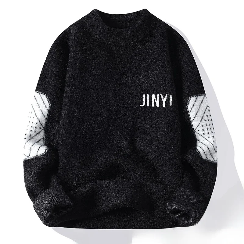 

Men's Thiened Mink Sweater f High Collar Base irt Autumn Winter Korean Faion Warm Winter Clothes Versatile Top