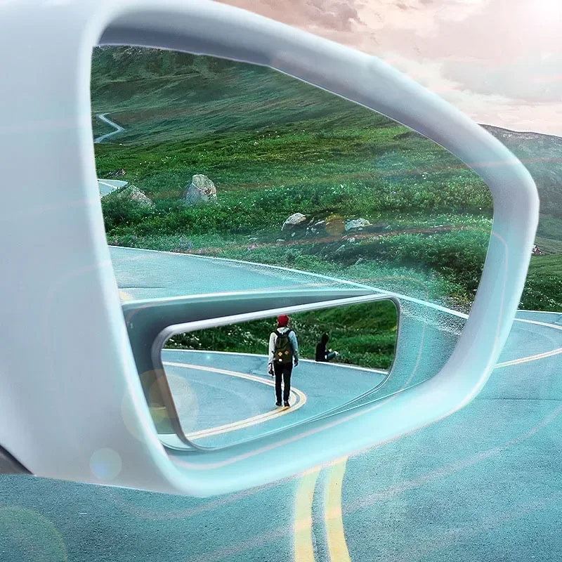 Adjustable elliptical convex mirror frame wide-angle mirror reversing accessories 2 car auxiliary rearview mirrors