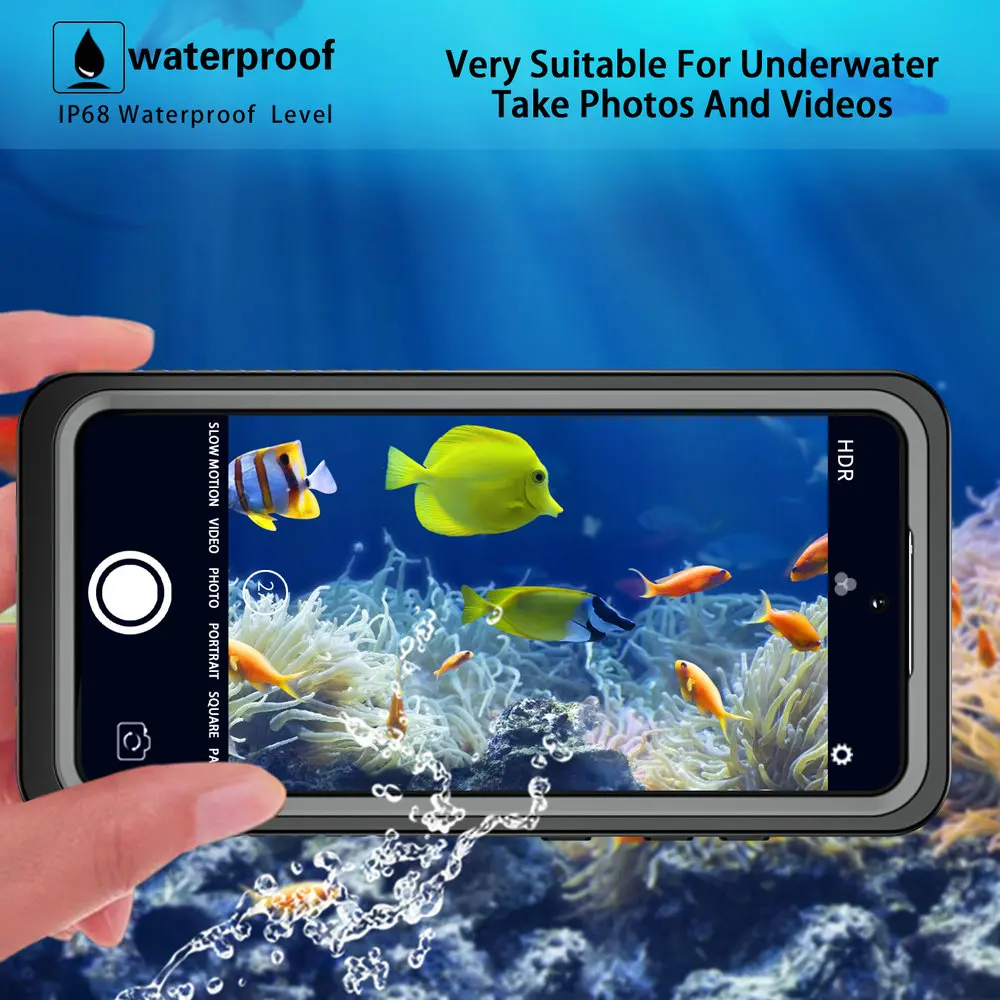 S21FE S23 IP68 Waterproof Case for Samsung Galaxy S23 Ultra Crystal Water Proof Cover Sport Seal Etui Samsung S21 F E 23 Plus +