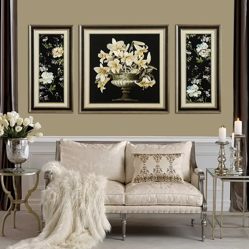 Diamond Embroidery Art Exquisite Handcrafted Eco-Friendly Waterproof Flower Wall Decor for Elegant Home Gift Giving