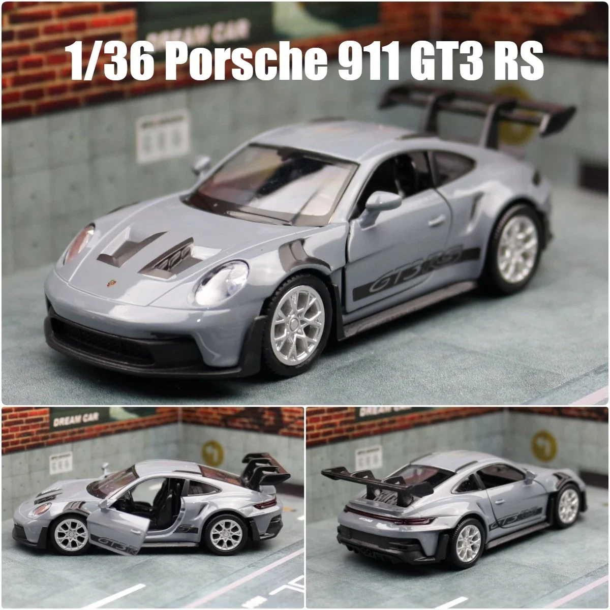 1:36 Porsche 911 GT3 RS Supercar Alloy Car Diecasts & Toy Vehicles Car Model Miniature Scale Model Car Toys For Children