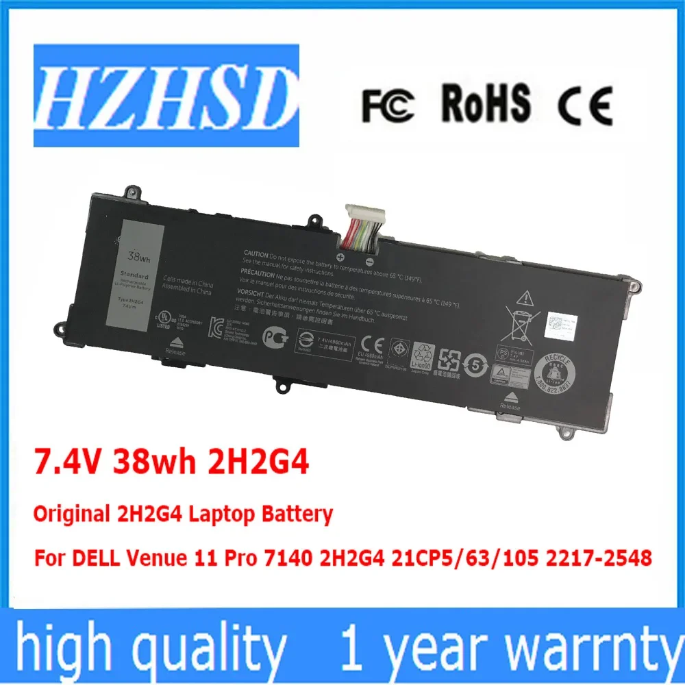 

7.4V 38wh 2H2G4 Original 2H2G4 Laptop Battery For DELL Venue 11 Pro 7140 21CP5/63/105 2217-2548