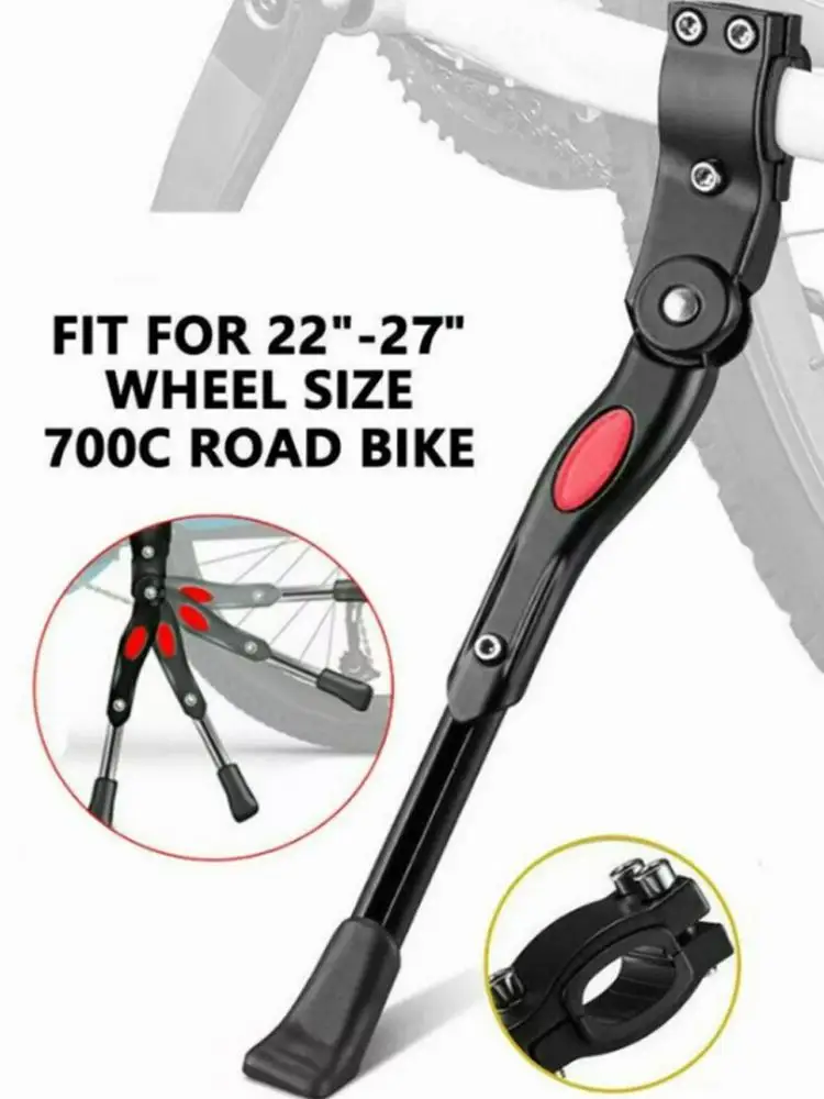 AliExpress NONE MTB Road Bicycle Kick Stand Aluminum Kickstand 32-36.5cm 700C Adjustable Mountain Bike Support Side Rear Parkingrack