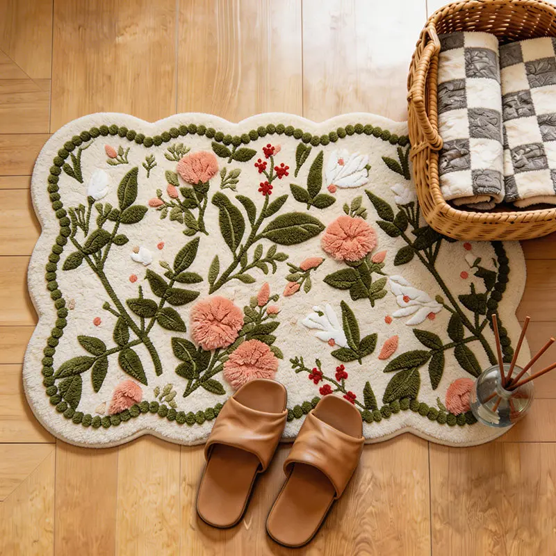 imitation velvet Bathroom Floor Mat Household Quick-Drying Carpet