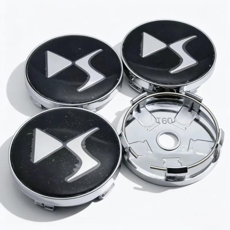 4 stücke DS Logo Emblem Auto Radnabenkappen 60 MM 56 MM Räder Nabenkappe DS3 DS5 Abzeichen Felge Radkappen staubschutz Ersetzen Auto Zubehör – Detail 6
