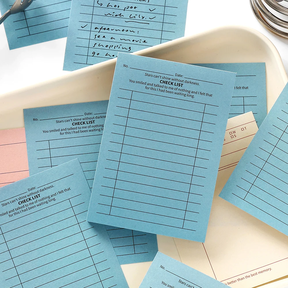 4 عبوات/مجموعة من سلسلة الأرشيف المجزأة، لوحة مذكرة ورقية للرسائل الورقية #5