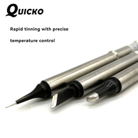 QUICKO 3PCS High-grade T12 Soldering Tips BC2 & KU 7s Fast Heat, Hot Swap for Hakko 942/952 Station, XA Welding Solder Iron 220V
