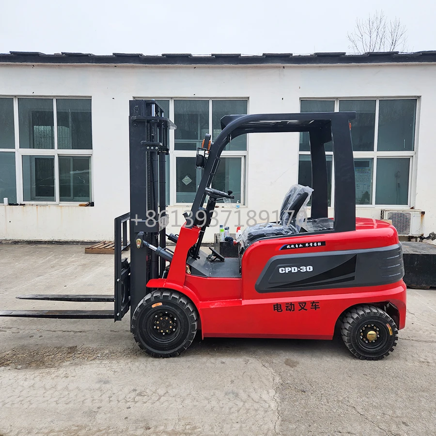 Factory Directly Sale 1.5-3 Ton Lithium Battery Electric Forklift 3m-6m Rechargeable 4WD 6h Battery Life