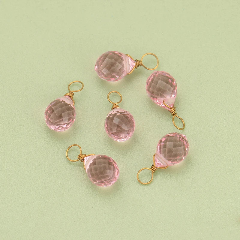 assoonas, 4 Stück/Set, MH36, Schmuckzubehör, Edelstahl-Kappenring, Glas, handgefertigt, Anhänger, Schmuckherstellung, DIY-Anhänger – Detail 5
