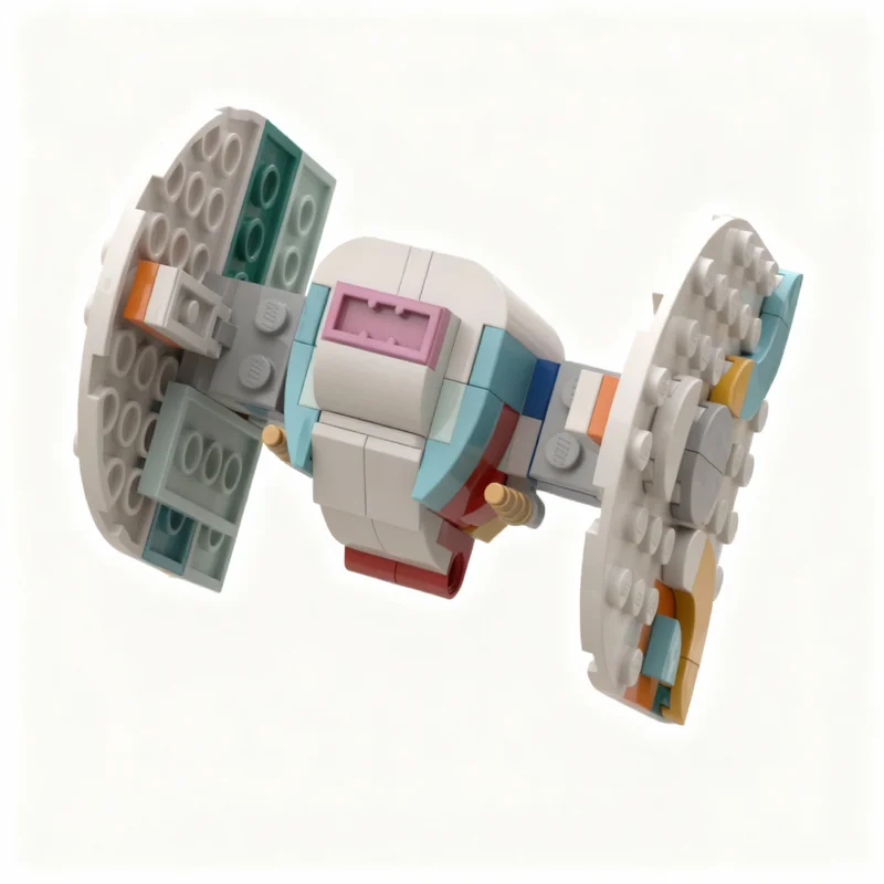 124pcs MOC T.I.E. Fighter Unicorn Edition Star Battle Model Building Blocks Christmas Gift Toy Construction Birthday Creative
