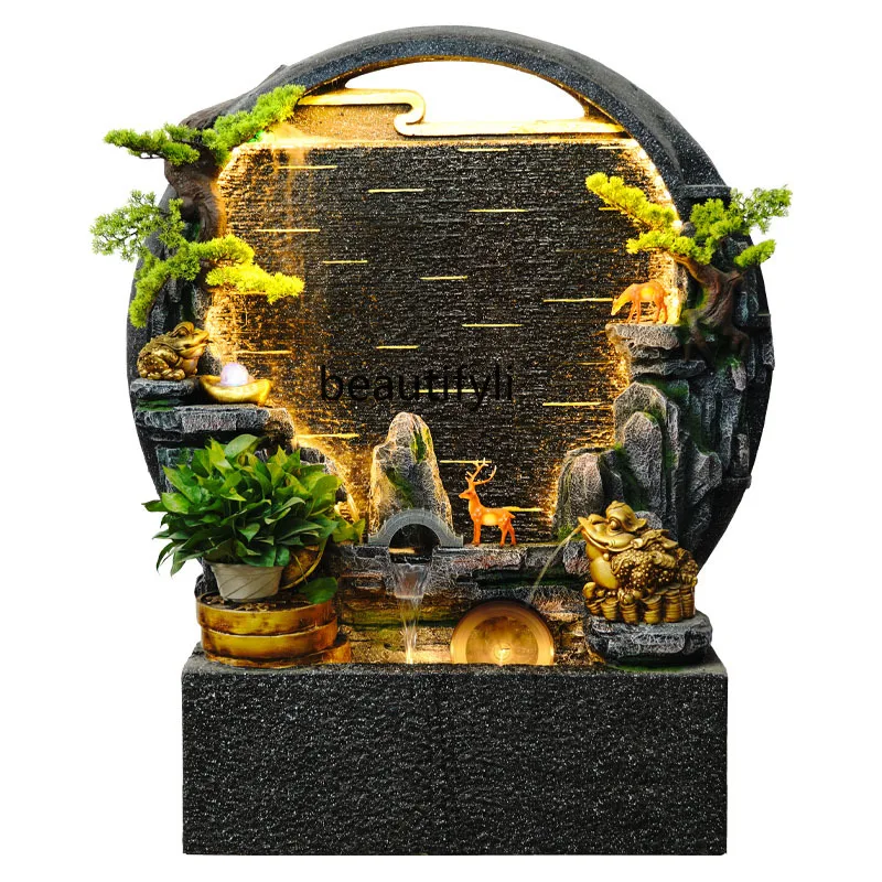 

Running water fortune ornaments for opening gifts floor-to-ceiling entrance screen rockery fountain company decoration