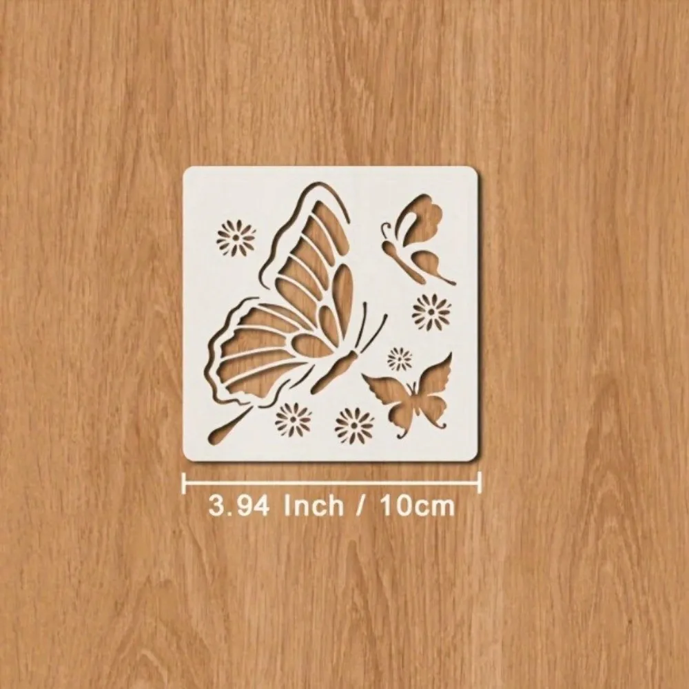 7/9 Pack PET Painting Stencils Butterfly Birds Flowers Spray Paint Stencils Wall Art Use Reusable Reusable Stencils Home Decor