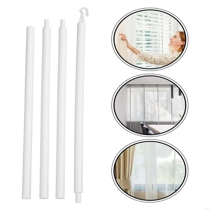 37ME Vertical Blinds Opening Set Plastic Wand Vertical Blind Wand Hook, User Friendly Handle for Window Smooth Operate