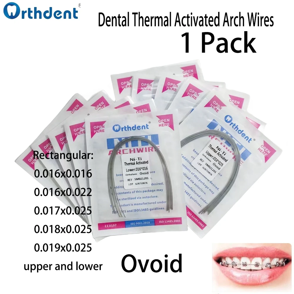 

1Pack Dental Niti Archwire Thermal Activated Orthodontic Wire Arch Rectangular Ovoid Form Dentistry Materials Tools For Braces