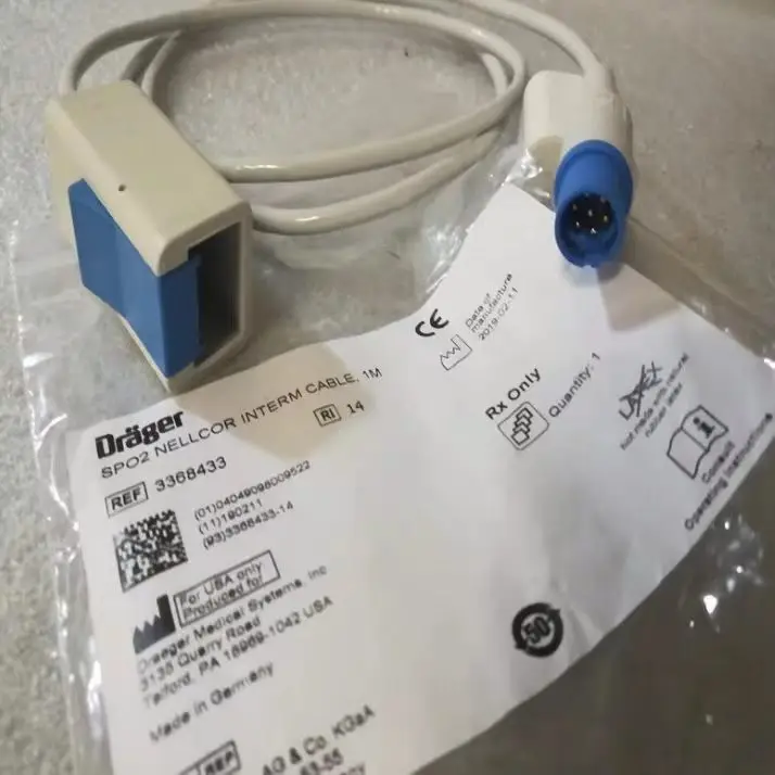 Drager extension line machine end, 1M senior model connector 3368391  new original
