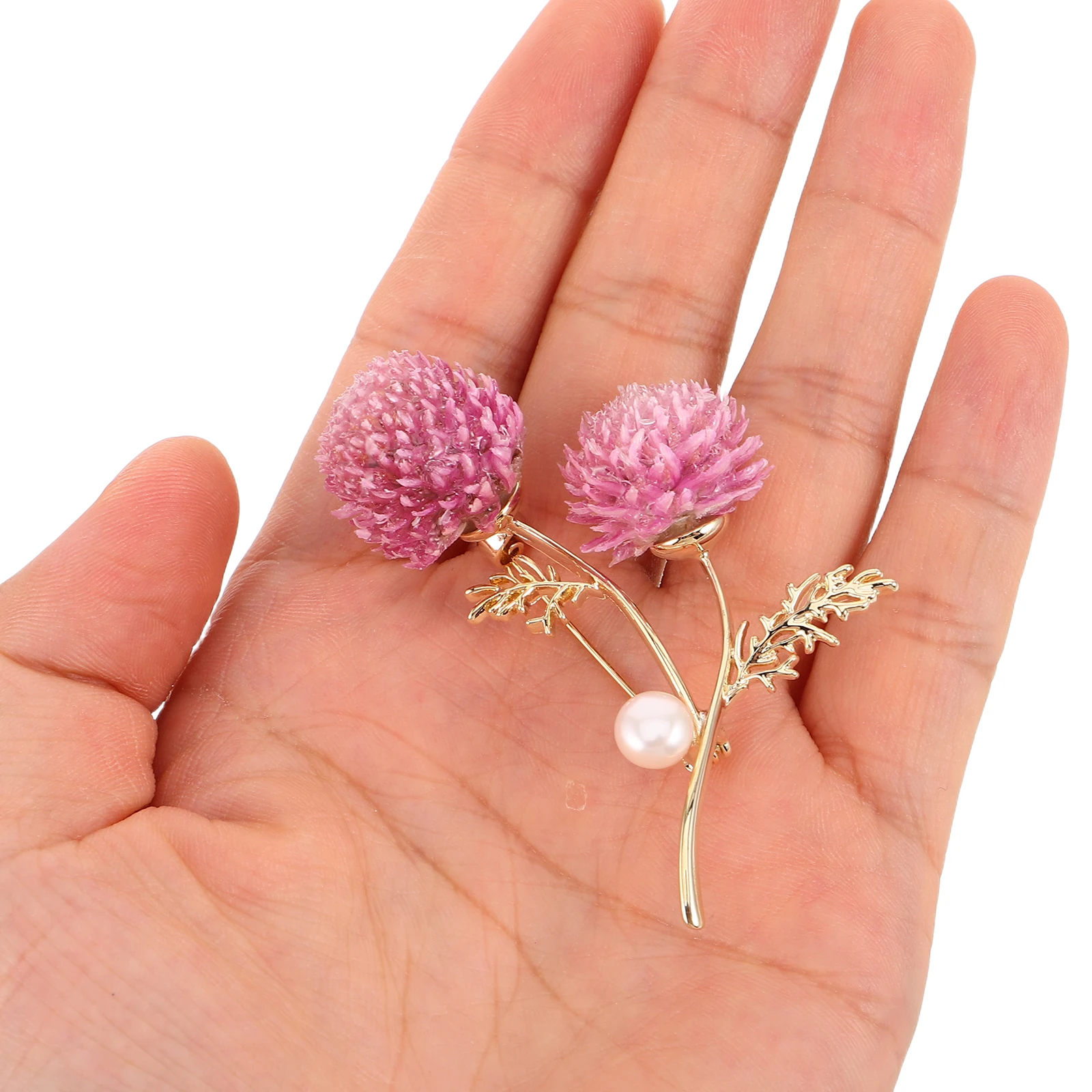 

Silk Scarf Immortal Flower Brooch Miss Jewelry Dried Flowers Corsage for Wedding