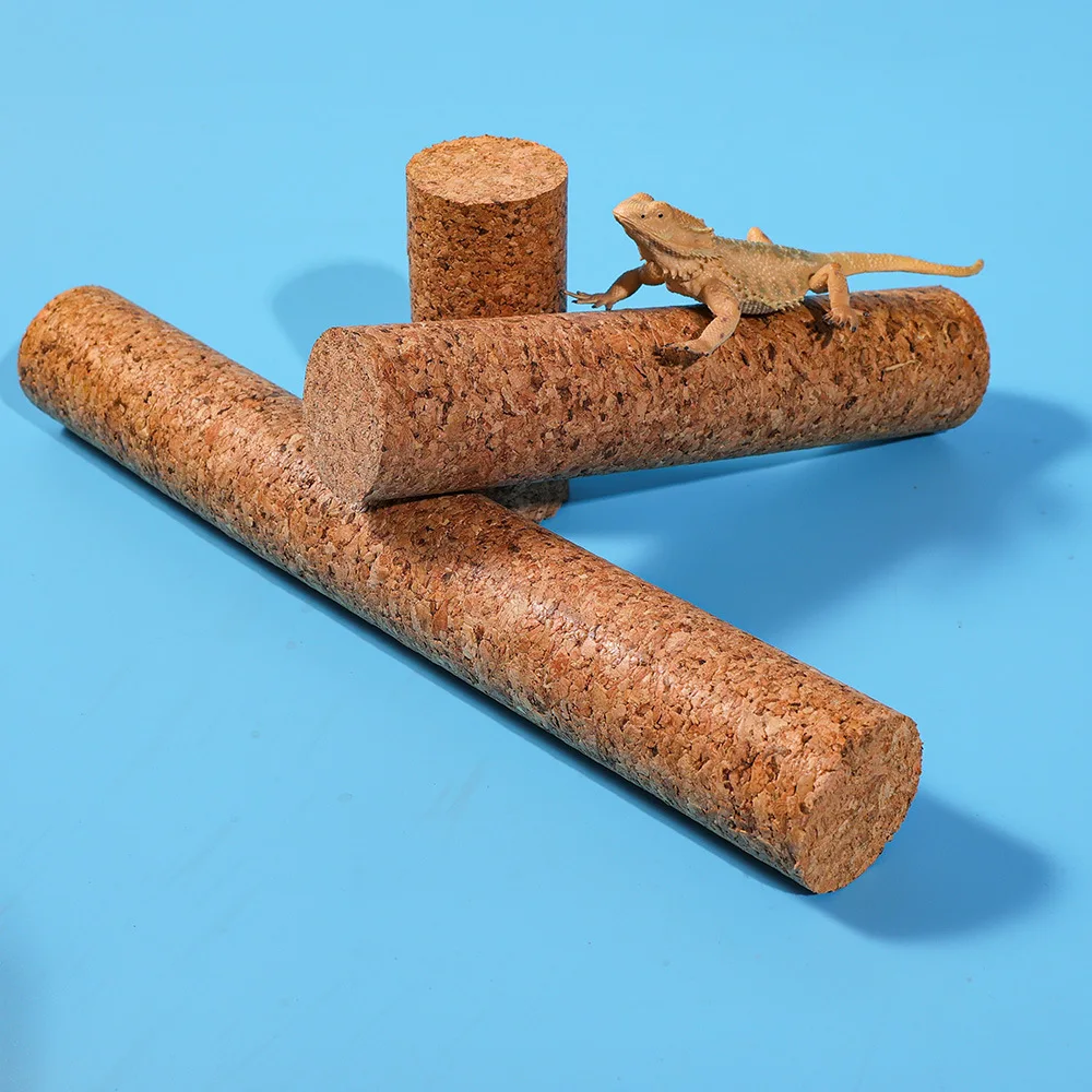 Натуральная пробковая удочка для восхождения ящерицы — экологически чистый аксессуар для среды обитания рептилий для тренировок и обогащения Натуральная пробковая удочка для восхождения ящерицы — экологически чистый аксессуар для среды обитания рептилий для тренировок и обогащения