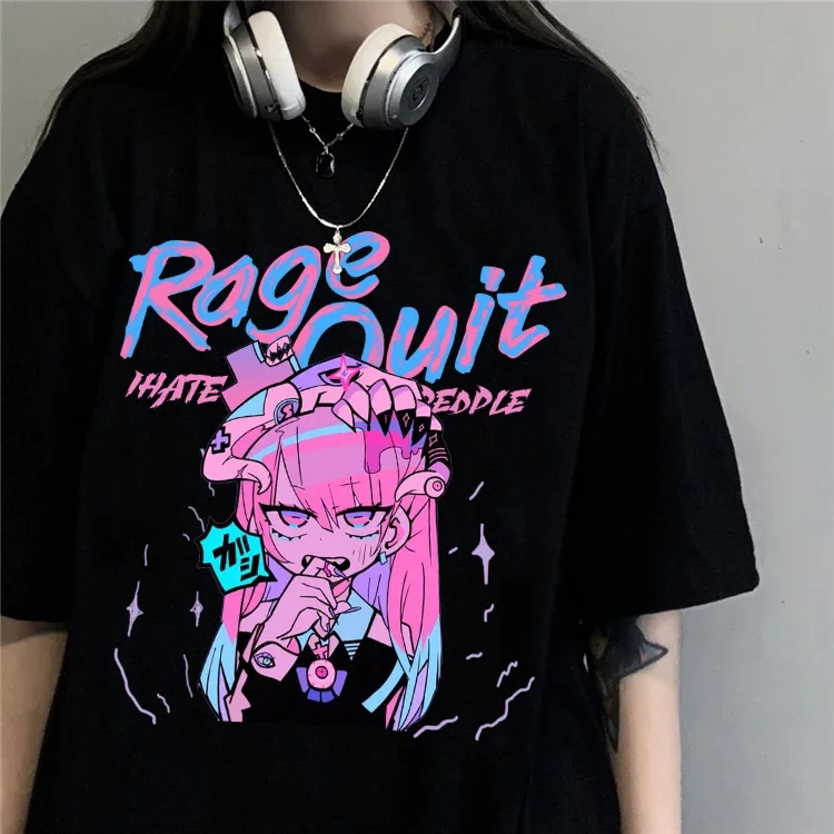 

Women's T Shirt Dark Wind Oversized T-Shirt Hip Hop Streetwear Tops Harajuku Vintage Gothic Graphic Punk Black Clothes