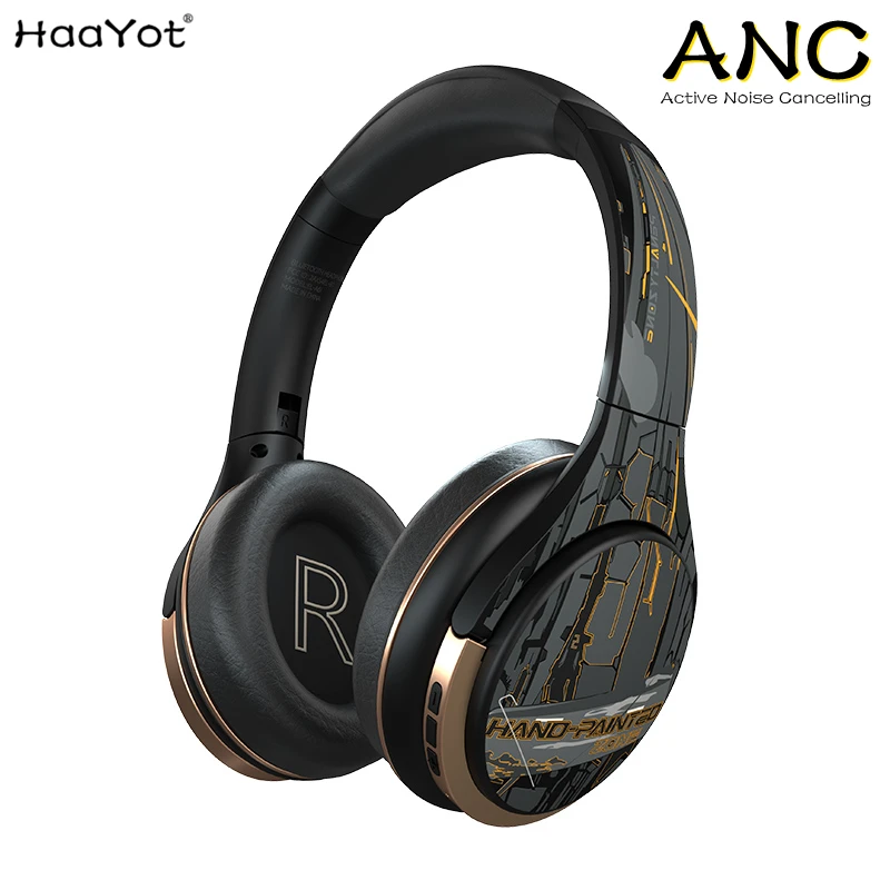 

Bluetooth Headphone Active Noise Cancelling with Extra Deep Bass Wireless Over Ear Headphones 50H Playtime for Travel TV PC