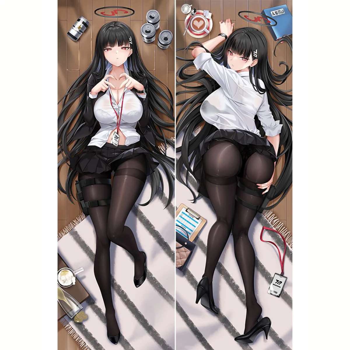 

Dakimakura Hugging Body Pillowcase 150x50cm Dakimakura Customize Anime Game Blue Archive Tsukatsuki rio Hugging Body Pillow Case