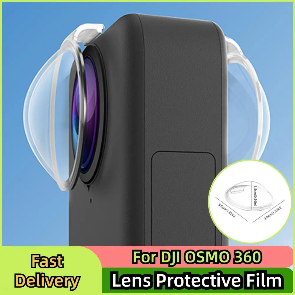  for dji OSMO 360 Transparent Camera Lens Protective Film Plastic Camera Protector Anti-Scrach Lens Cap for dji OSMO 360