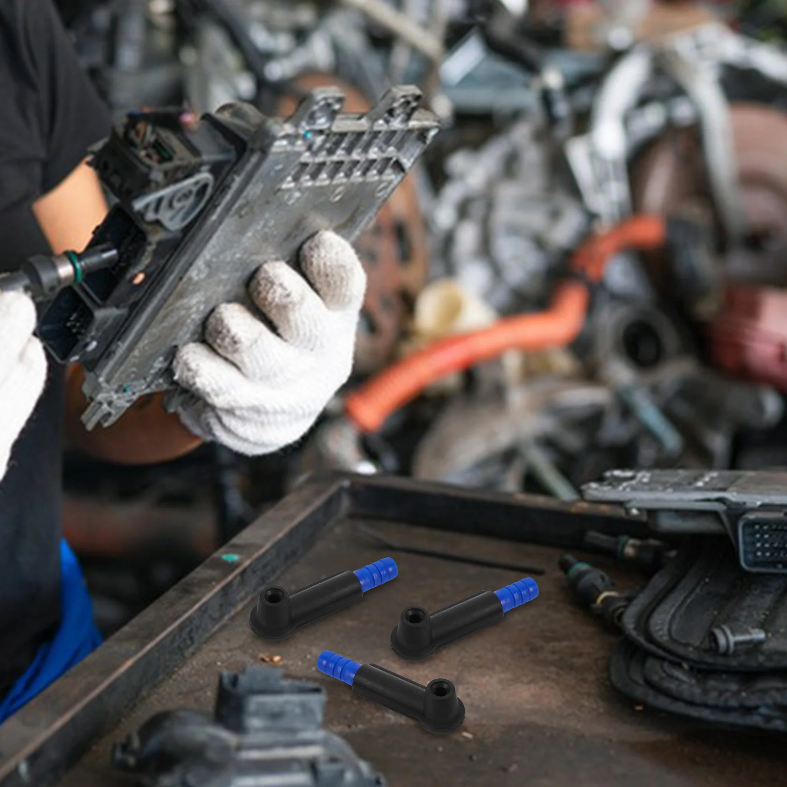 

5Pcs Brake Hose Adapter Durable Plastic Construction for Efficient Fluid Exchange in Various Vehicle Models Brake Tool