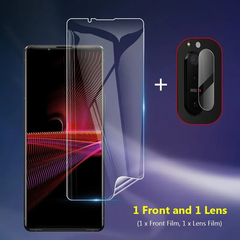 Slim Front / Back Soft TPU Protective Hydrogel Film For Sony Xperia 1 10 5 III II Pro-I Pro I Camera Lens Screen Protector Glass