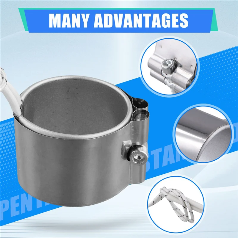 

TKOH-3X Band Heater Stainless Steel Wattage 220V Inner Dia.50Mm For Electronic Equipment Joyous