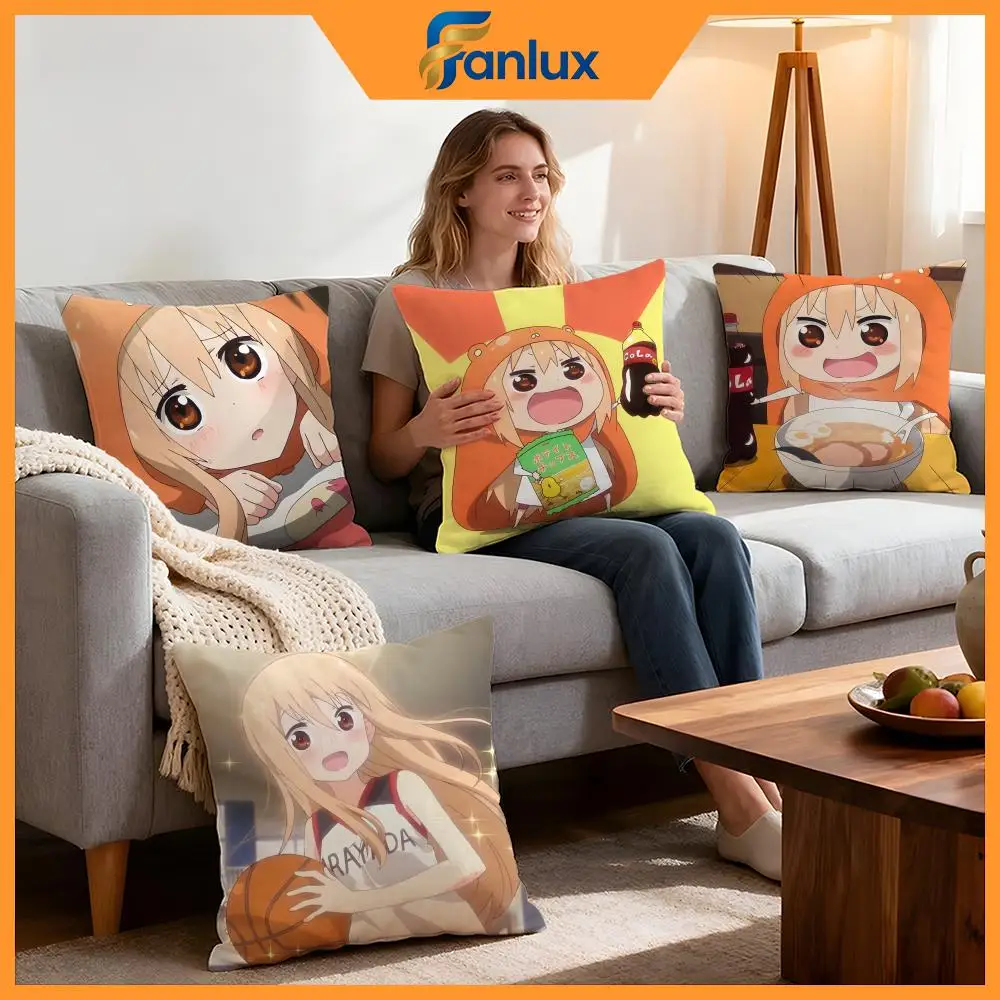 Anime Himouto! Umaru-chan Cushion Cover 4Pcs Decorative Covers Soft Cushion Case for Sofa Couch Decor 40x40 45x45 Pillowcases