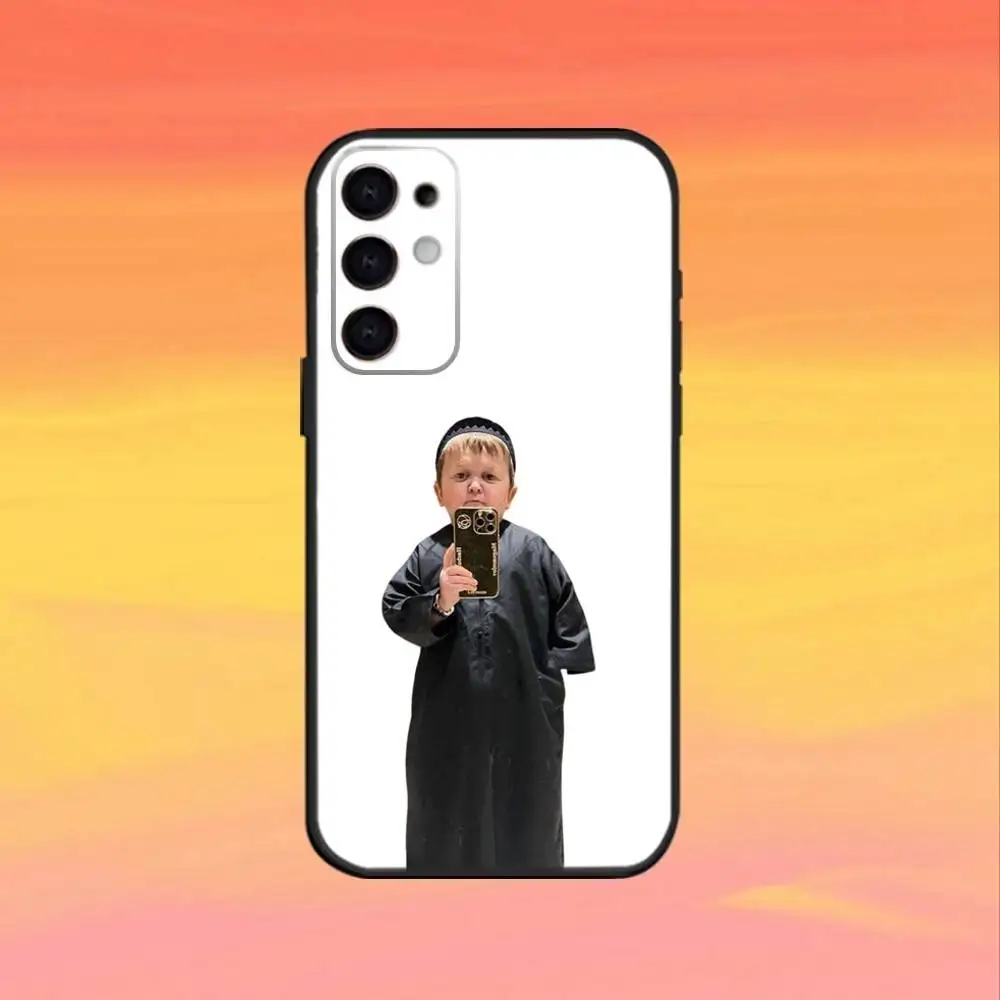 Śmieszne etui na telefon z Hasbulla Babaite na Samsunga S25, S24, S21, S22, S23, S30, Ultra, S20, Plus, Fe, Note, 10, 9, 5G, czarne.