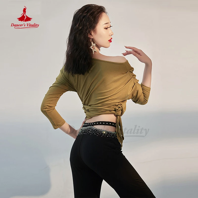 Belly Dance Top 2022 Autumn and Winter New Long Sleeve Training Shirt Tops Women\'s Oriental Dance Tops Group Dress