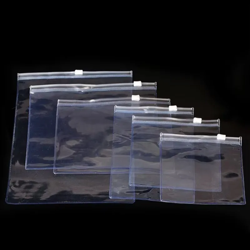 

50pcs Light Blue Jewelry Storage Bags - Thick Clear PVC Ziplock Pouches for Rings, Beads & Trinkets Resealable Packaging