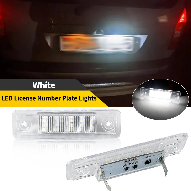 2PCS For Buick Excelle Opel Tigra A Speedster White Car LED License Plate Light Auto Warning Lamp OEM# 1224143,09197577,90213642