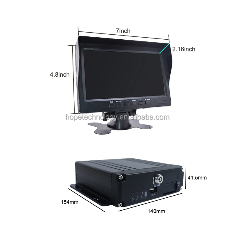 HOPE 4-8 قناة 3G 4G GPS WIFI ADAS DSM شاحنة حافلة MDVR 1080P H.265 نظام مراقبة القيادة DVR المحمول لإدارة أسطول السيارة