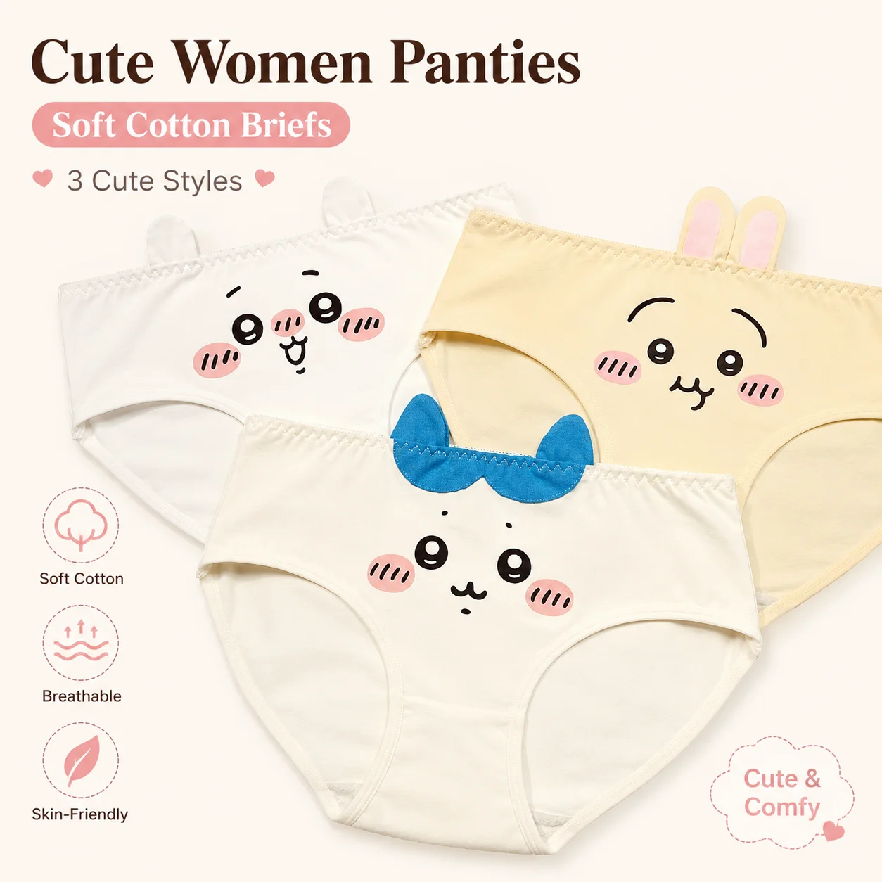 Costumes - Culottes pour femmes Chiikawa Usagi Hachiware,