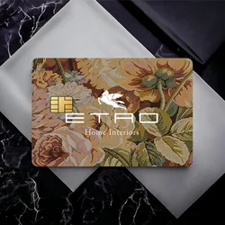 Brand E-Etro Fashion Luxury Bank Credit Cards Bus Pass Stickers Cool Decoration Waterproof 4PCS Card
