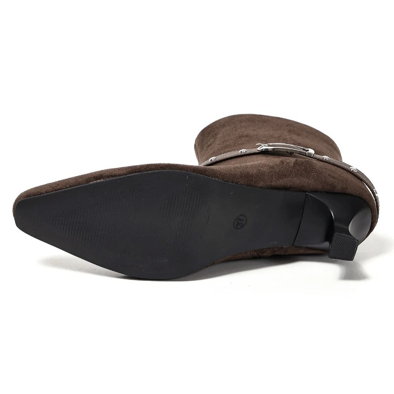 New Winter Suede Women High Bo - Men Fashion Elegant บทวิจารณ์และราคา